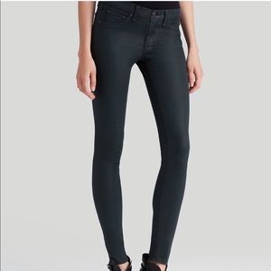 Rag & Bone ‘The Legging’ Green Waxed Jeans